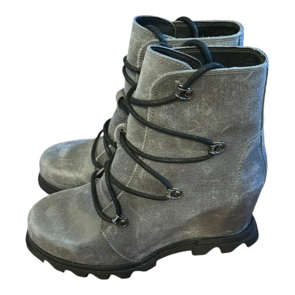 SOREL Joan Of Artic III Wedge Lace Boots Size 8 - Picture 6 of 8